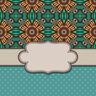 Vintage vector flower frame N170