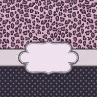 Vintage vector leopard frame N4