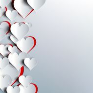 Valentines day Abstract paper hearts Love N19