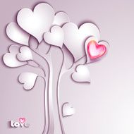 Paper tree with hearts N3