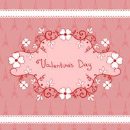 Romantic vignette with flowers Valentines Day N2