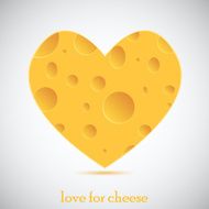 Concept love for cheese vector illustration