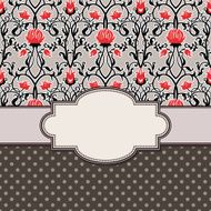 Vintage vector flower frame N171