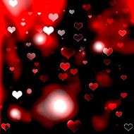 Valentines day abstract background with bokeh lights and hearts N2