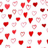 Watercolor hearts pattern N2