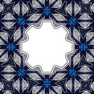 Vintage vector flower frame N173