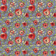 Vintage multicolor roses seamless pattern Vector N2