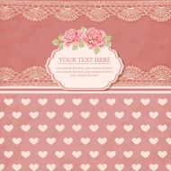 Greeting card Vintage background with lace N2