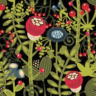 Background with cartoon flowers