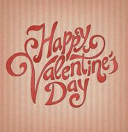 &#039;Happy Valentine&#039;s Day&#039; lettering