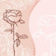 Greeting card with rose N2