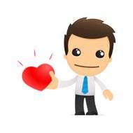 Funny Cartoon Office Worker N23