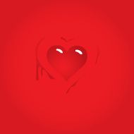 card with symbol of the heart