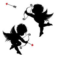 Silhouette cupids