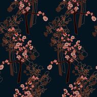 Blossoming cherry tree N3