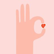 I love you valentine heart illustration