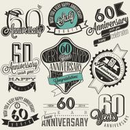 Vintage style 60th anniversary collection