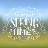 It&#039;s Spring Time typographic design