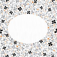 Seamless floral pattern Floral monochrome frame