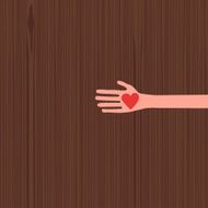 love heart in hand illustration
