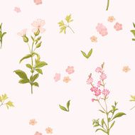 Flower Background - Seamless Floral Shabby Chic Pattern N5