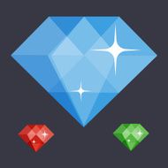 diamond symbol flat illustration