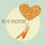 Valentine&#039;s lovers and balloon