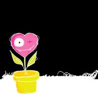 valentine neon flower
