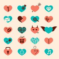 Heart icon set 2