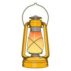 Antique Brass Old Kerosene Lamp