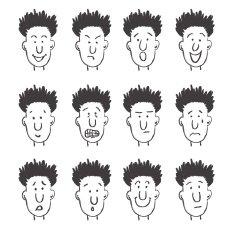 Set of facial expressions N3