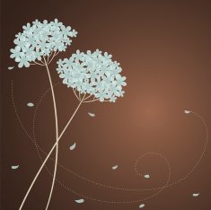 Cute card with blue hydrangea