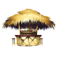 Tropical bungalow bar