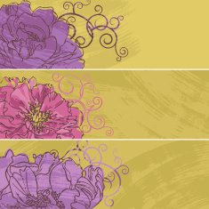 Set of Peony Banners N2