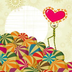 Valentine's circus background