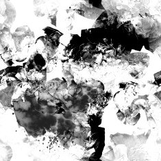 photo and watercolour seamless pattern with peony