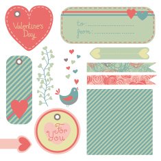 Valentine's Day set of design elements N5