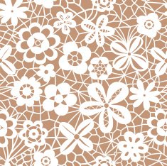 Lace seamless pattern with flowers N264