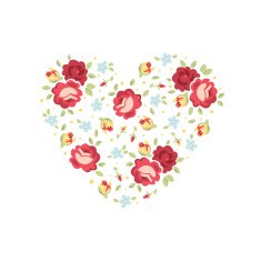 Floral heart greeting card