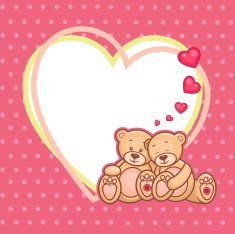 valentine teddy bears frame
