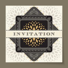 Beautiful vintage invitation cards layouts N77