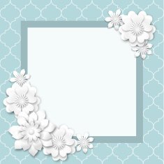 abstract background with white flowers