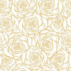 Art Deco floral seamless pattern with roses N5