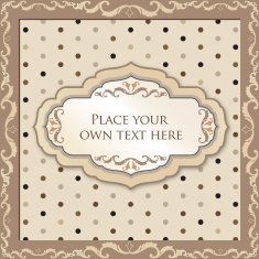 Vintage frame with copy space over flourish background N2