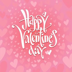 Happy valentine's day Handmade calligraphy lettering