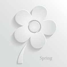 Vector abstract spring background with white flower N2