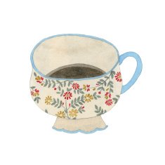 Watercolor teacup