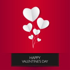 Valentine's card with text and heart shape Vector ilustration N74
