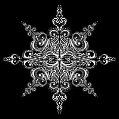 Ornamental white snowflake N2