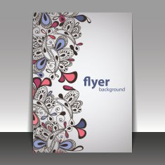 Hand Drawn Floral Pattern - Flyer or Cover Design Template